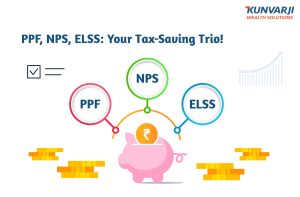 Comparison chart of PPF, NPS, and ELSS for tax saving and wealth creation